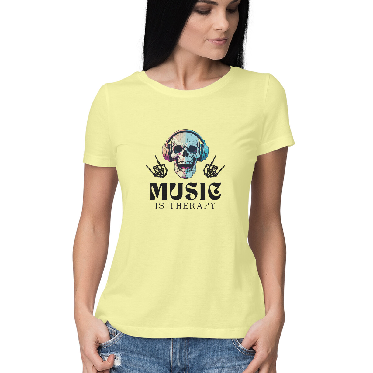 Music Is Therapy T-shirt For Women