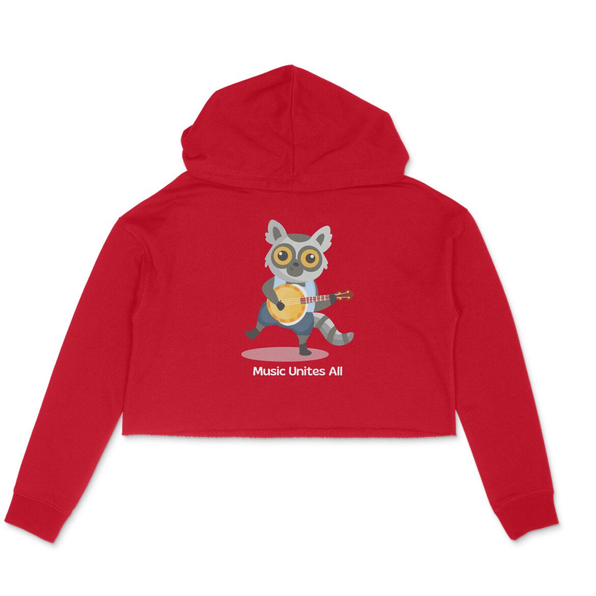 Music Unites All Crop Hoodie For Women - Image 4