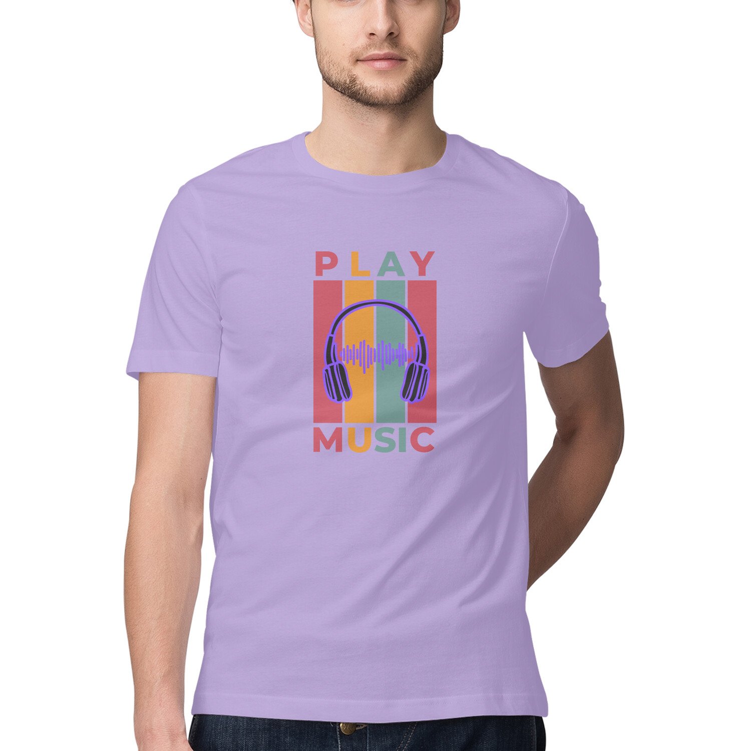 Play Music Round Neck Tshirt For Men - Image 5