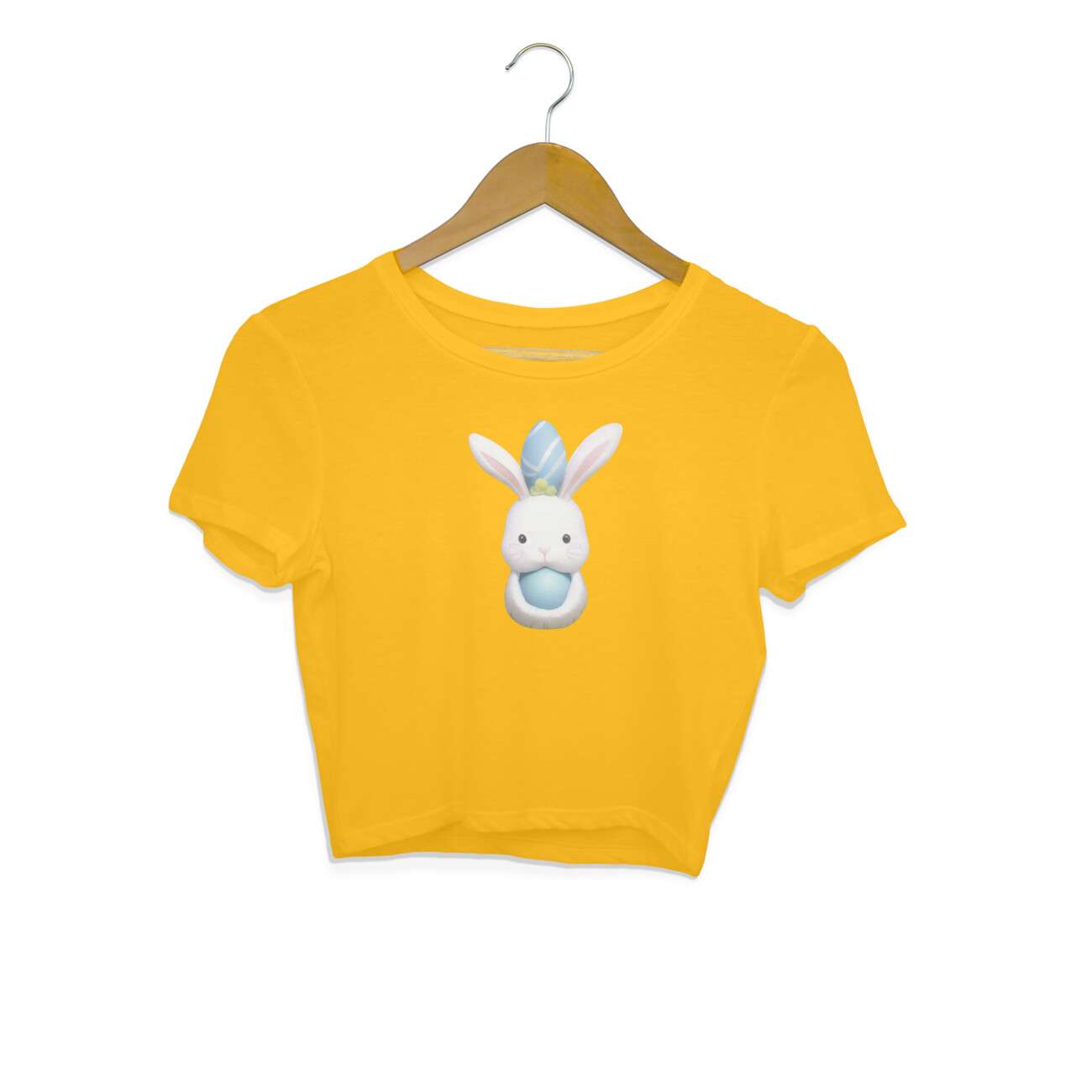 Bunny With Easter Egg Crop Top For Women - Image 3