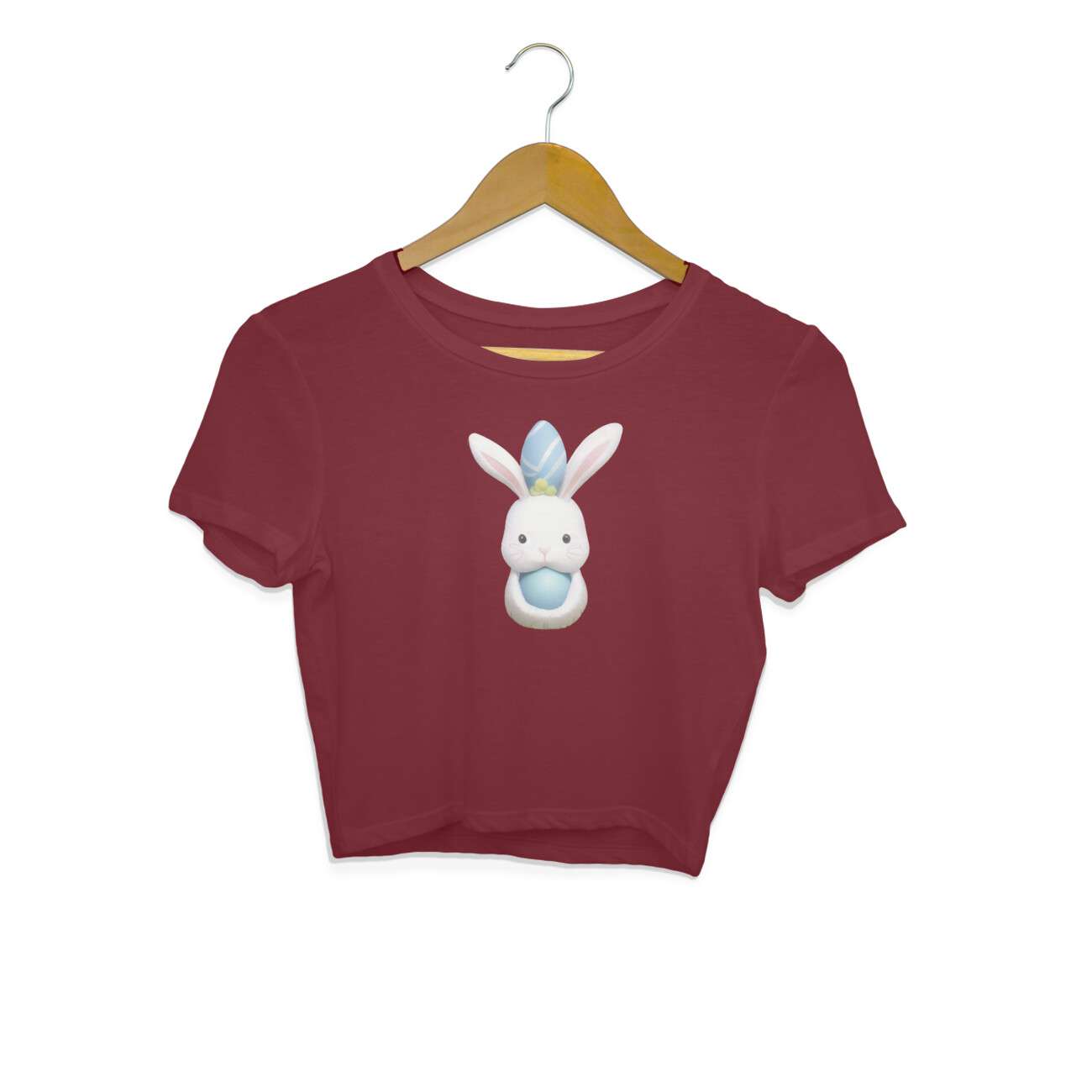 Bunny With Easter Egg Crop Top For Women - Image 5